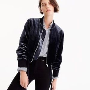 Jcrew velvet bomber